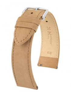 Hirsch Osiris Nubuck borjúbőr óraszíj, beige, 16/14M