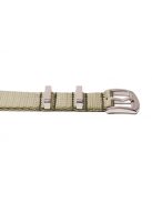 Edelwolle prémium Nato óraszíj, khaki zöld, 20 mm