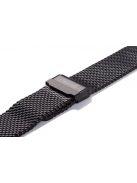 Edelwolle MESH/Milanese óraszíj, fekete, 24 mm