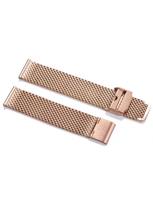 Edelwolle MESH/Milanese óraszíj, rosegold, 18 mm